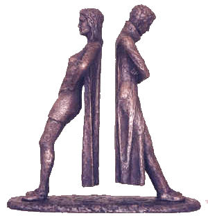 Skulptur das Paar von Rudolf Schneider